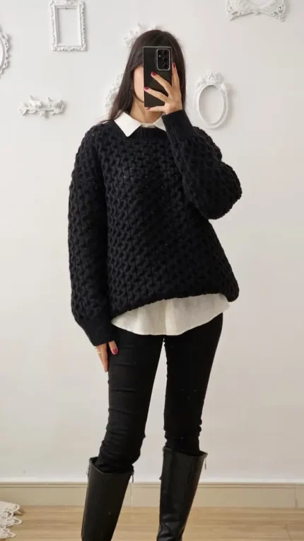 بلوز بافت دار